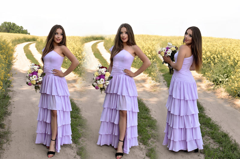 Lilac Chiffon Bridesmaid Dresses