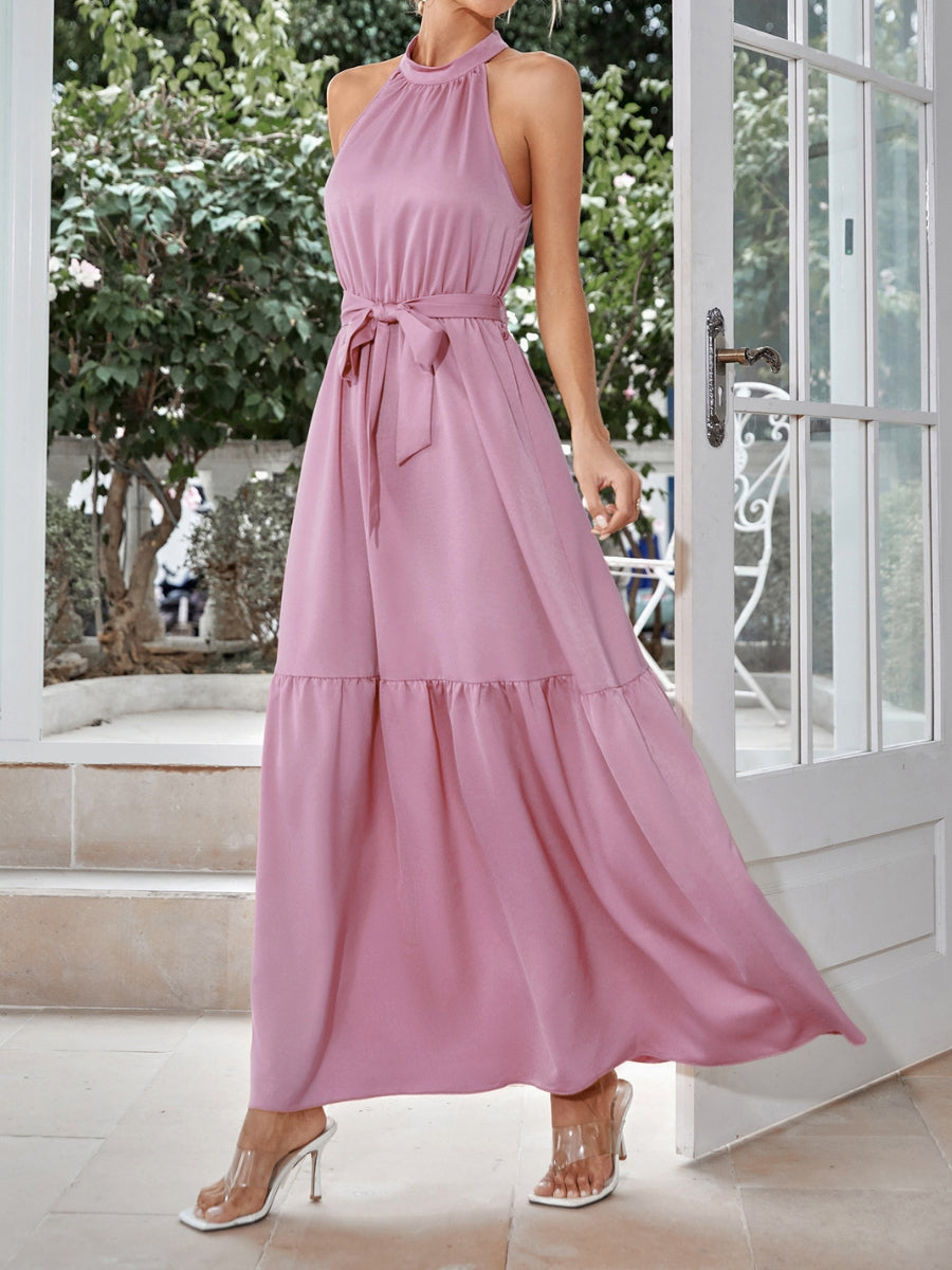 Women's V-neck Crumple Long Sleeve Pleated Skirt Mid-length Dress | Mid  length dresses, Midi length dress, Pleated maxi dress