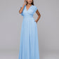 sky blue chiffon bridesmaid dresses