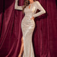 Long Sleeves Sequin Evening Dresses