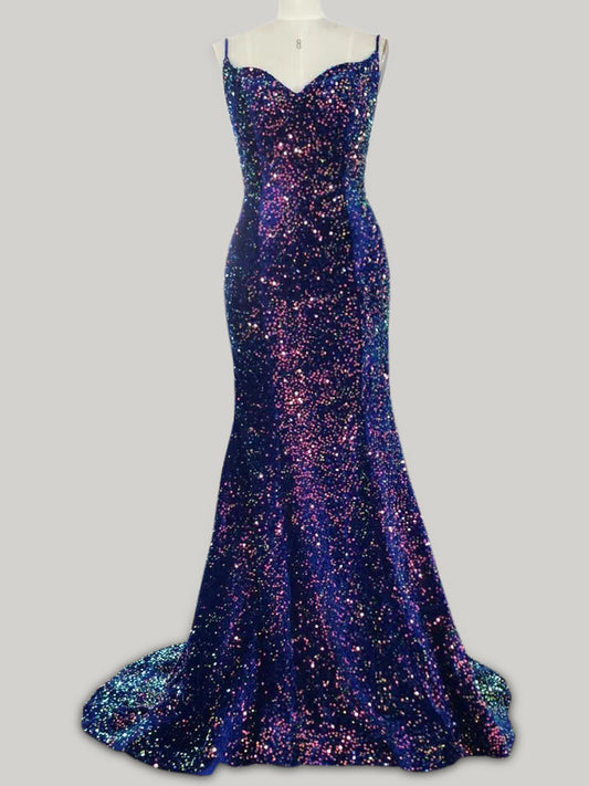 Velvet Sequin Prom Dresses – Yelure