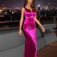 Rose Pink Evening Dress With Tassels