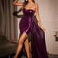 Purple Glitter Bodycon Sleeveless Cocktail Dress