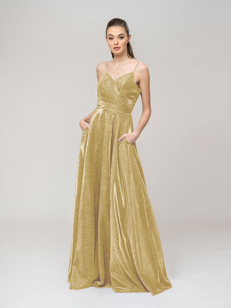 Amazon.com: AOMEI Women's Gold Luxury Metallic Tube Top Ruched High Waist  A-Line Long Dress (S,Small) : Clothing, Shoes & Jewelry