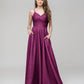 Zipper Back Floor Length A Line Special Occasion Party Dresses