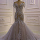 Luxury Off The Shoulder Applique Mermaid/Trumpet Wedding Dresses