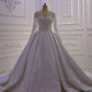 Gorgeous Long Sleeve V Neck Applique A Line Wedding Dresses