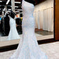 One Shoulder Velvet Sequin Mermaid Prom Dresses