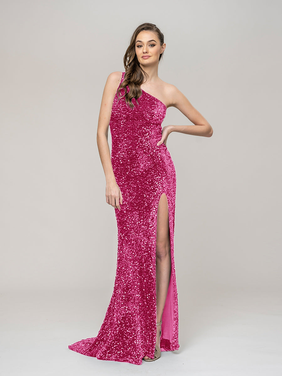 All over discount sparkle gown
