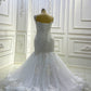 Straps V Neck Applique Mermaid Wedding Dresses