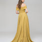 Off The Shoulder Sweetheart A Line Long Prom Dresses