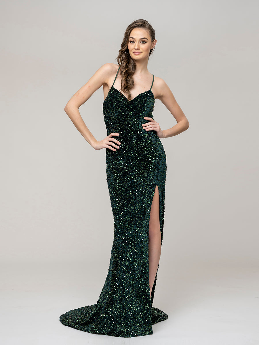 sweetheart-spaghetti-strap-fitted-sequin-prom-dresses